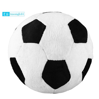 Soccer Sports Ball Throw Pillow Stuffed Soft Plush Toy, Black