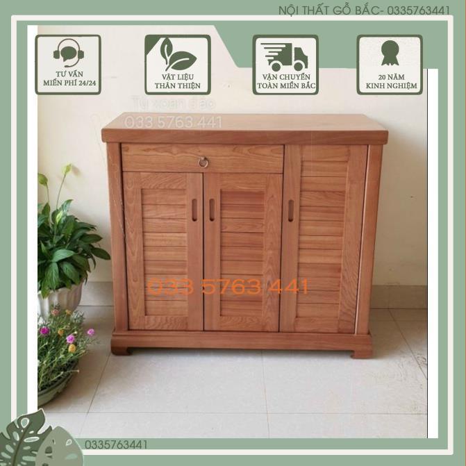 Tủ giày gỗ xoan đào hoặc gỗ hương xám ảnh thật 100%