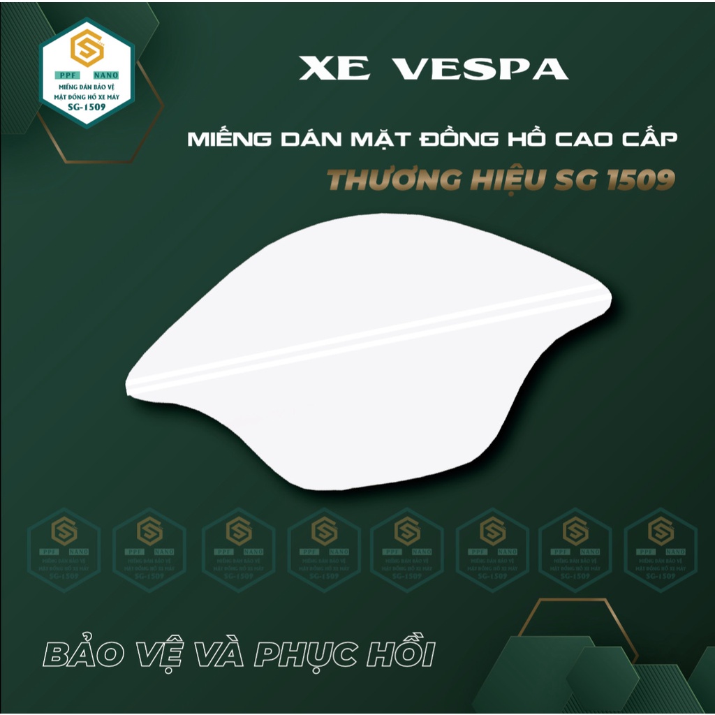 PPF DECAL VESPA Sprint - Primarena Liberty cao cấp chống trầy xước mặt đồng hồ Vespa, LÀM ĐẸP XE