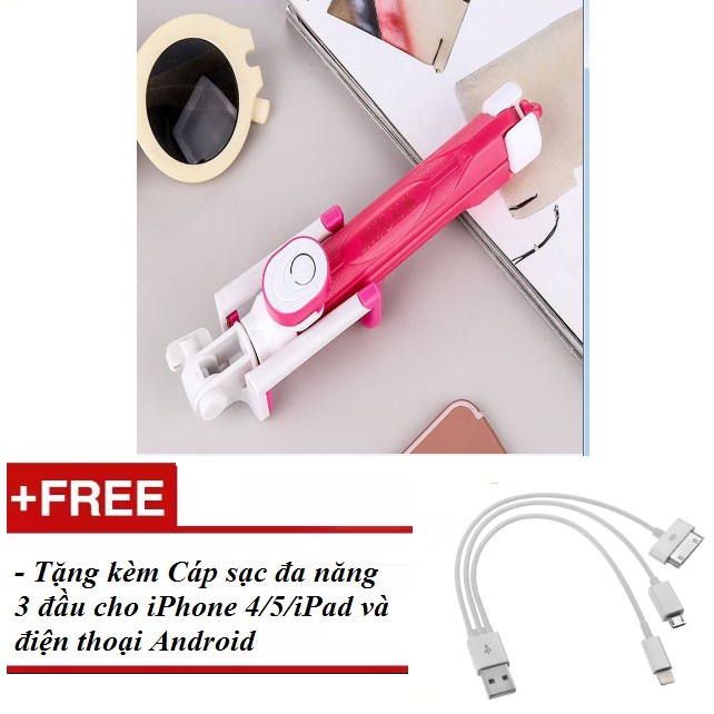 Gậy tự sướng Bluetooth 3 trong 1 kèm chân đế - hàng nhập khẩu tặng kèm cáp sạc đa năng /cáp sạc Android | BigBuy360 - bigbuy360.vn