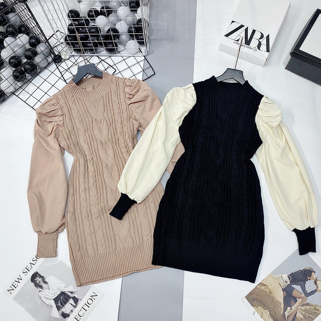 Váy len tay phối siêu xinh (kèm ảnh thật,video) | BigBuy360 - bigbuy360.vn