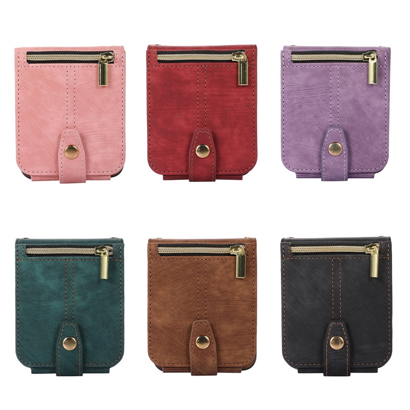 Ốp Điện Thoại Da Kiểu Ví Lật Có Dây Đeo Chéo Vai Có Ngăn Thẻ Đa Năng Cho Samsung z flip 4 flip 3