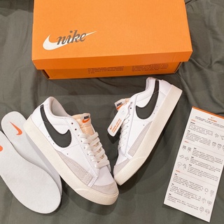 Giày blazer low 77 white black da thật lai au