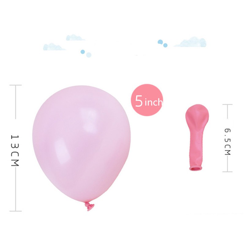 50 Bong Bóng 5 Inch Màu Sắc Ngọt Ngào Dùng Trang Trí Tiệc