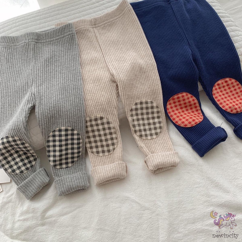 Quần legging dệt kim co giãn đáng yêu cho bé gái kiểu Hàn Quốc