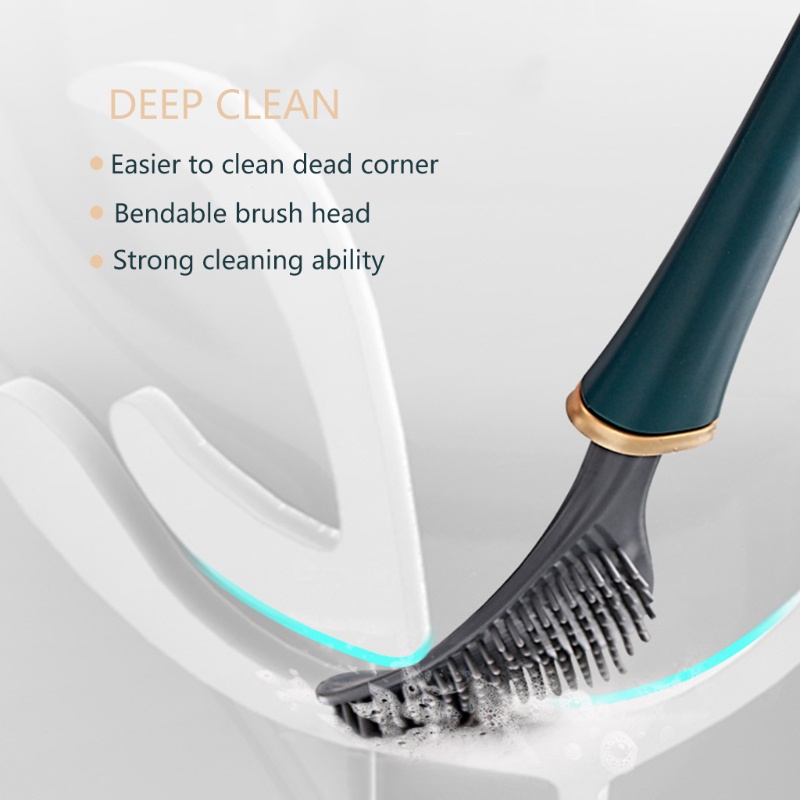 Bàn Chải Silicone Vệ Sinh Toilet Thiết Kế Hình Giọt Nước Sáng Tạo