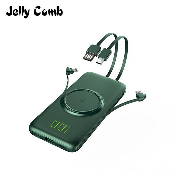 Sạc Dự Phòng Không Dây 20000mAh Qi Kèm Cáp Sạc USB Cho Điện Thoại/Máy Tính Bảng