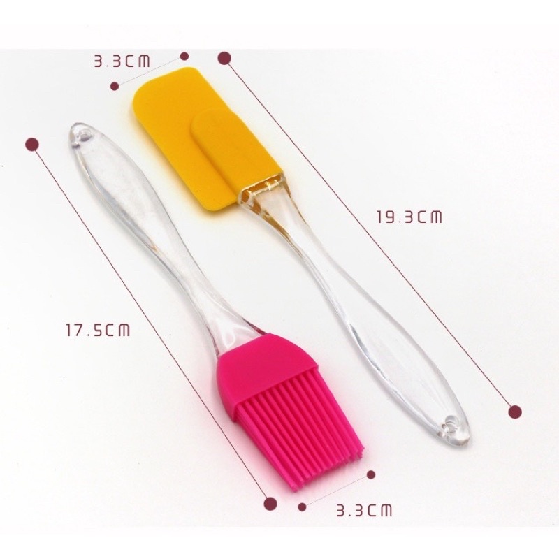Set Cây vét trộn bột, phết kem và cọ quét dầu, gia vị silicon