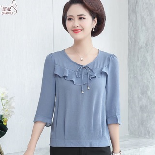 Áo kiểu trung niên thắt nơ cao cấp LL201-0320