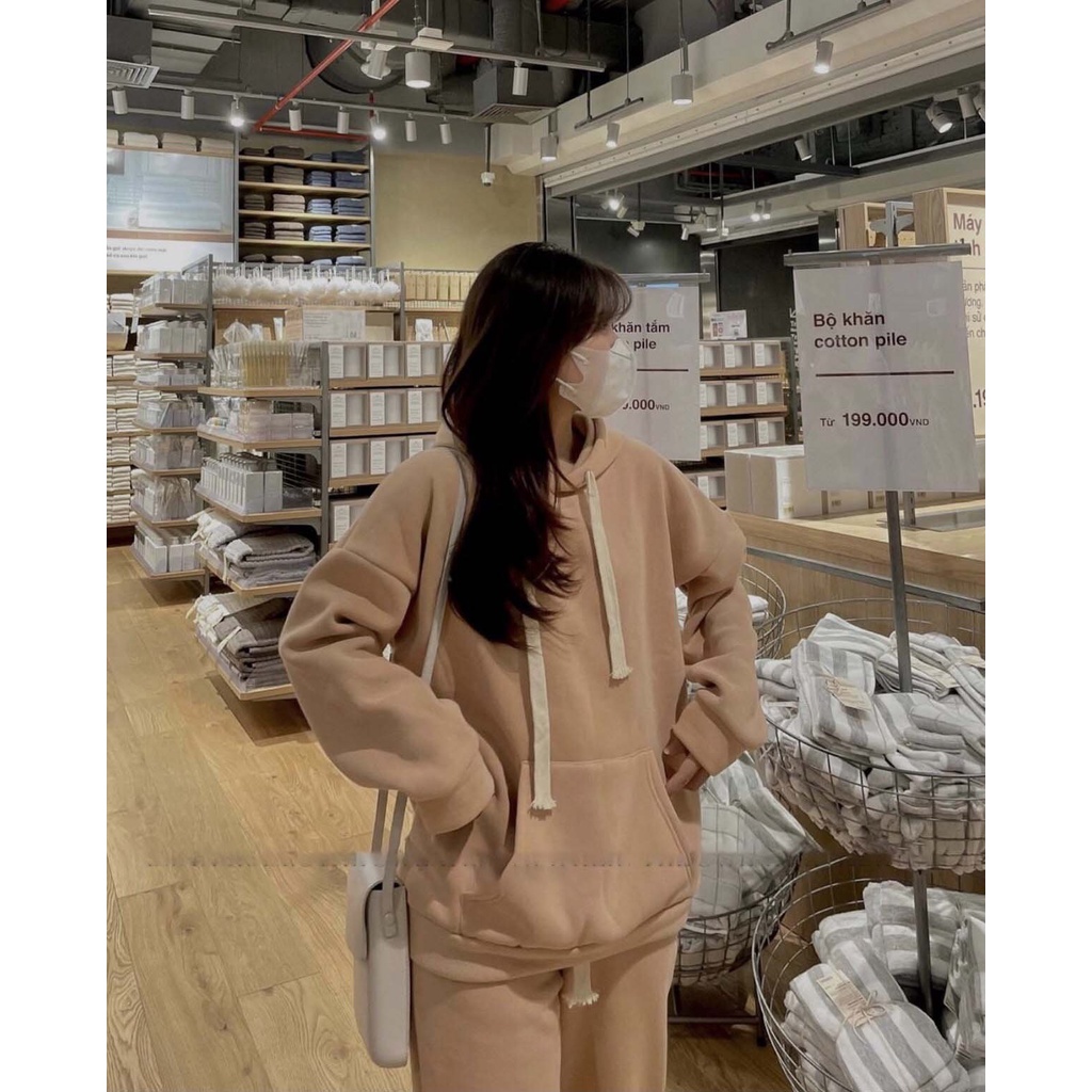 Set Nỉ Nâu - quần boom,áo hoodie | BigBuy360 - bigbuy360.vn