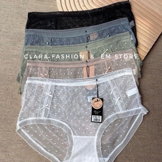 Combo 5 quần lót ren lưới chấm bi cao cấp, quần lót ren xuyên thấu em store q17