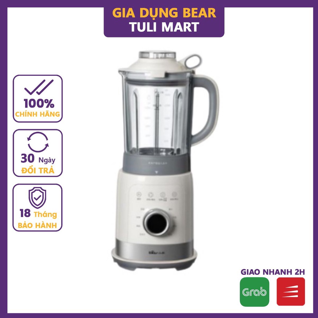 Máy làm sữa hạt Bear đa năng 1,5L 8 chức năng cối xay thuỷ tinh chịu nhiệt tốt chống tràn Gia dụng BearTuli Mart