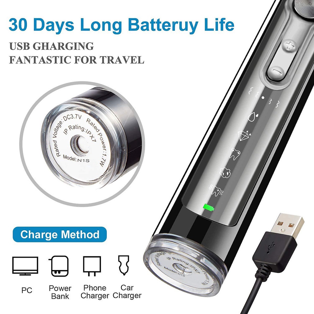 Bàn Chải Đánh Răng NEOAND Sonic Điện N1S sạc không dây 31.000 vòng/phút 15 Chế Độ Đánh Răng Với 2 Phút Hẹn Giờ