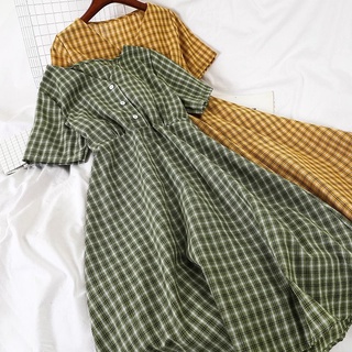 [Order] Váy dài cổ V tay ngắn thắt eo