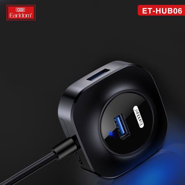 CHÍNH HÃNG EARLDOM Ổ Cắm USB Earldom HUB-06 (Hỗ Trợ 4 Cổng USB 2.0) | Phụ Kiện Thông Minh 247 VN