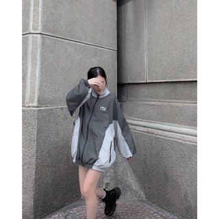 Áo Khoác Dù MBC Windbreaker Jacket Đen/Xám