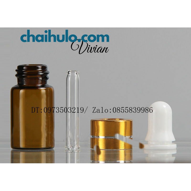 2ml, 3ml - Combo 10 Lọ đựng serum, mỹ phẩm, tinh dầu nắp bóp giọt