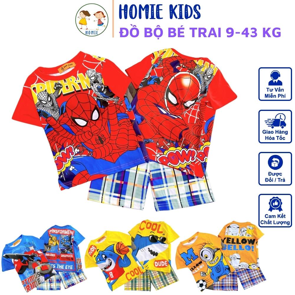 Đồ Cho Bé Trai Set Bộ Quần Áo Thun Lạnh 3D Trẻ Em Size Nhí Đại 9-43 Kg In Hoạt Hình Game Hot Trend Homie Kids