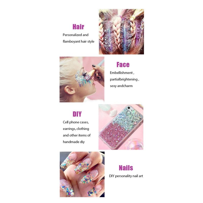 Gel Sequin Lấp Lánh Trang Điểm Mắt / Môi / Cơ Thể Dung Tích 50ML