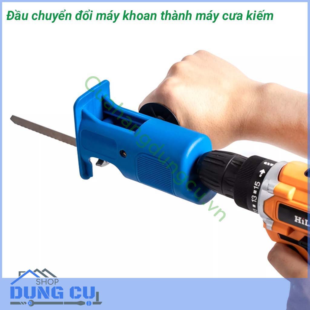 Bộ đầu chuyển đổi máy khoan thành máy cưa kiếm - cưa lọng cầm tay