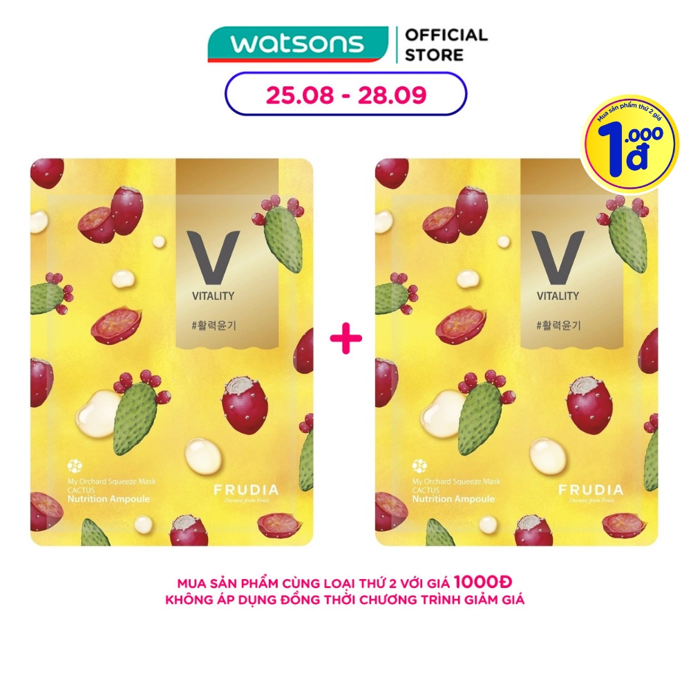 Mặt Nạ Dưỡng Chất Frudia My Orchard Squeeze Mask Cactus Giúp Nuôi Dưỡng Làn Da Chiết Xuất Từ Xương Rồng 20ml