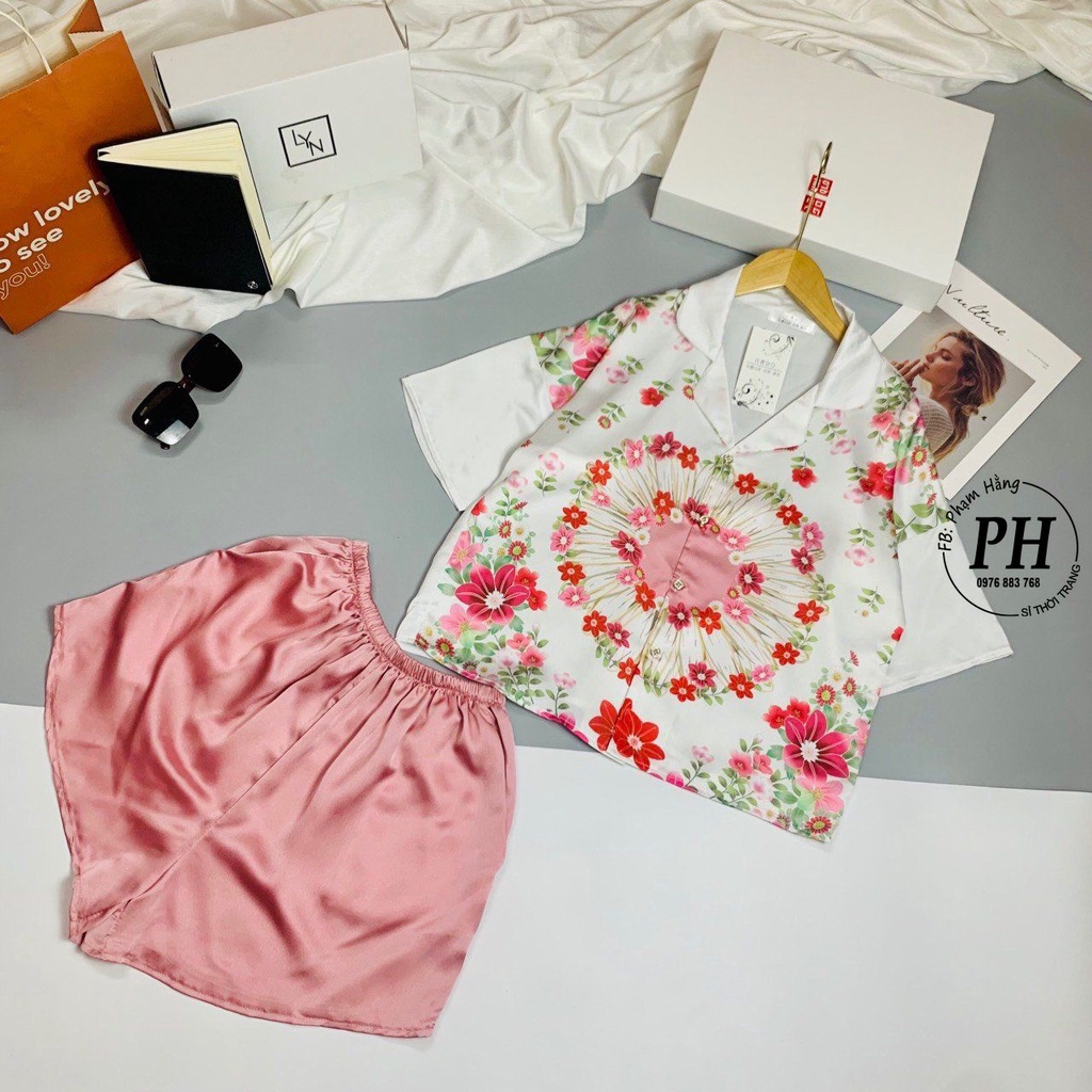 Bộ Đùi pijama Đùi Tay Dơi , phom rộng thoải Mái  -Chất lụa mango Mềm Mịn ( Kèm Video Thật )