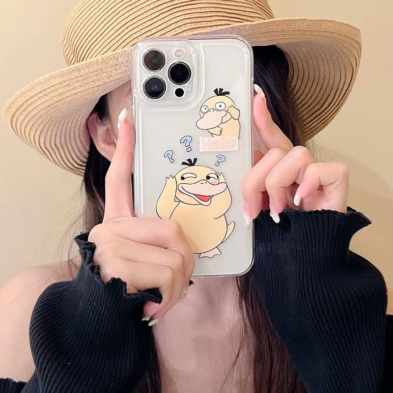 Ốp Điện Thoại Silicon Mềm Trong Suốt Chống Sốc Hình Vịt Cho iPhone 13 12 11 Pro Max XS Max X XR 7 8 Plus SE 2 2022
