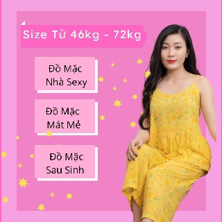 Đồ Mặc Nhà Nữ Lanh Việt Thắng Bộ Lửng Hai Dây