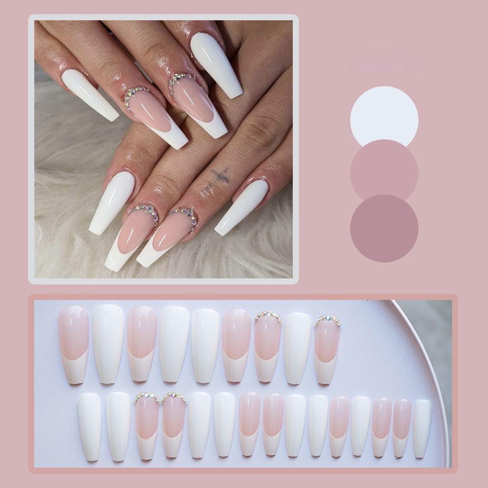 Bộ 24 Móng Tay Giả Che Phủ Toàn Diện Phong Cách Pháp