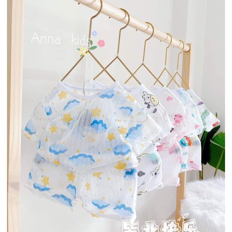 [Mã SKAMCLU8 giảm 10% cho đơn từ 100K] Bộ cộc tay chui đầu vải cotton thông hơi loại 1 size 3-14kg