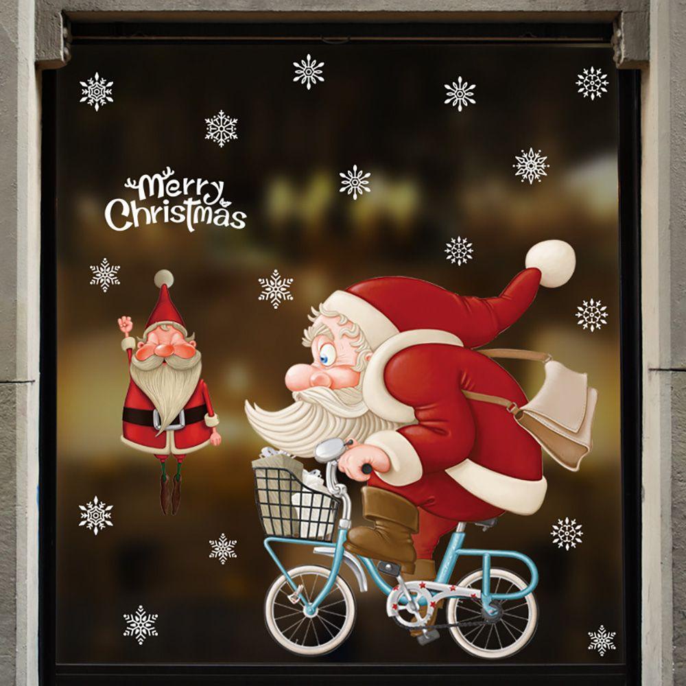 Miếng Dán Trang Trí Giáng Sinh Hình Tuần Lộc / Người Tuyết / Tuần Lộc
