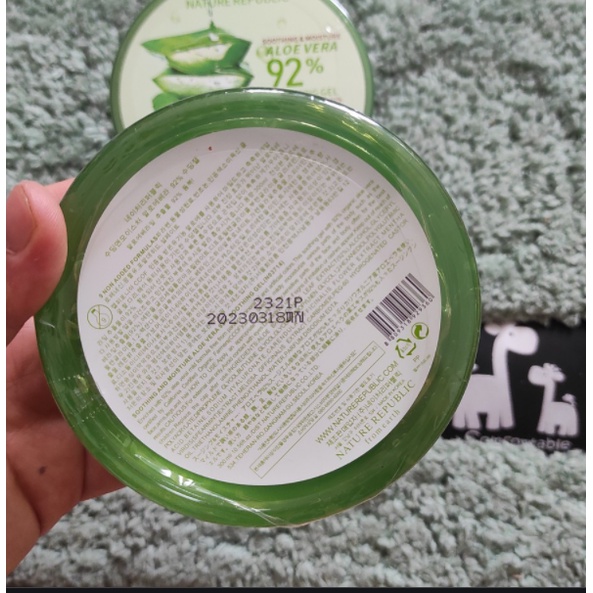 Gel Dưỡng Ẩm và Làm Dịu Da Nha Đam Nature Republic Aloe Vera 92% Soothing Gel 300ml - Hàn Quốc chính hãng