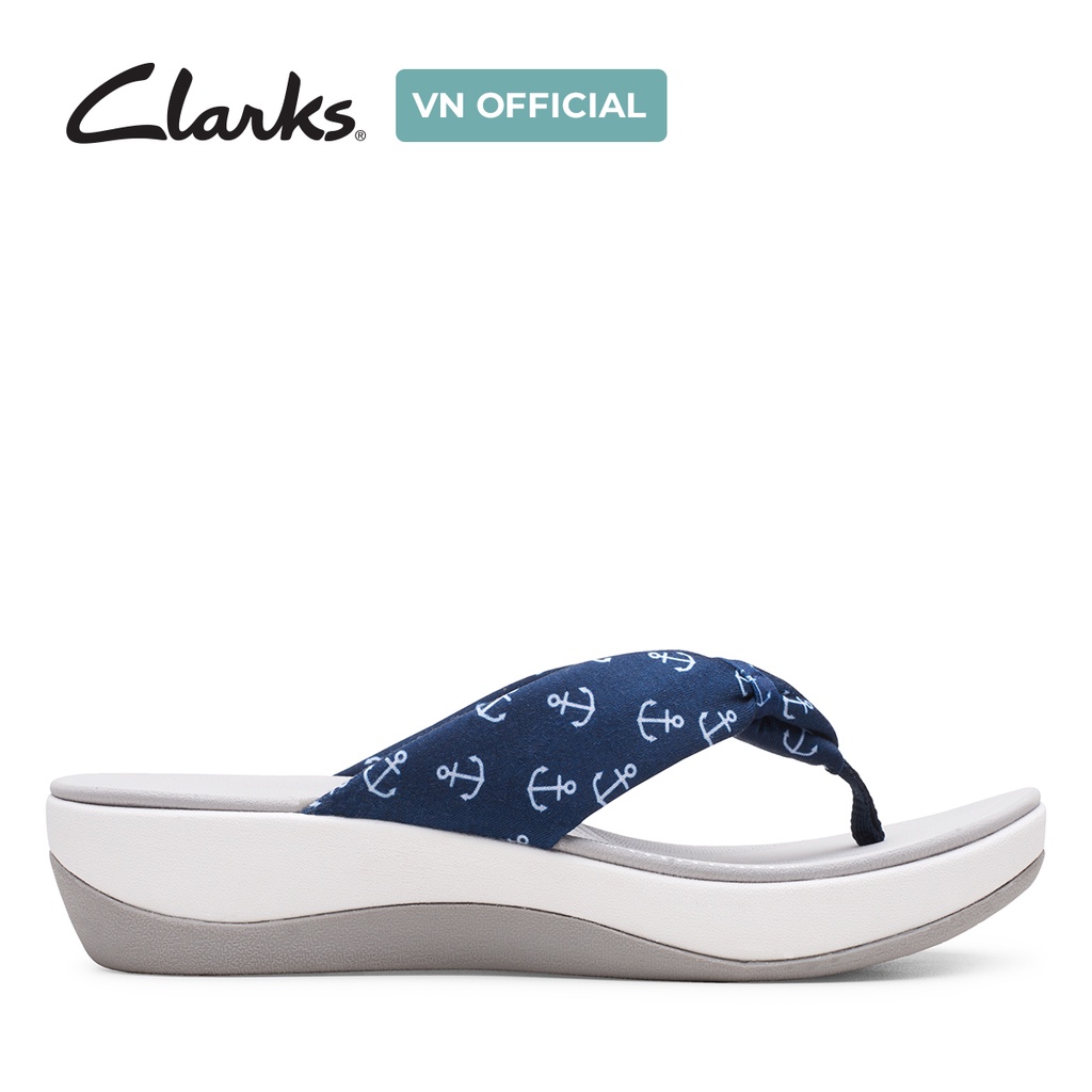 Dép xăng đan Xỏ Ngón Nữ CLARKS Arla Glison màu Navy/White