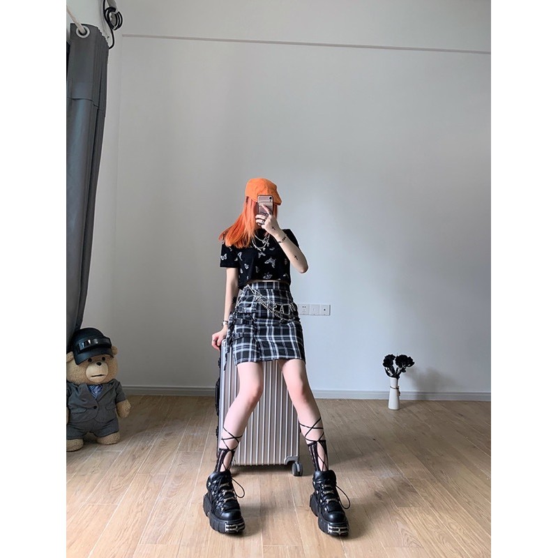 Boots đế cao cổ ngắn Ulzzang