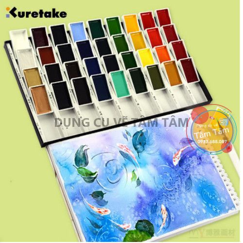 [ TÂM TÂM ]-Màu nước Kuretake Gansai Tambi bộ 36 màu-