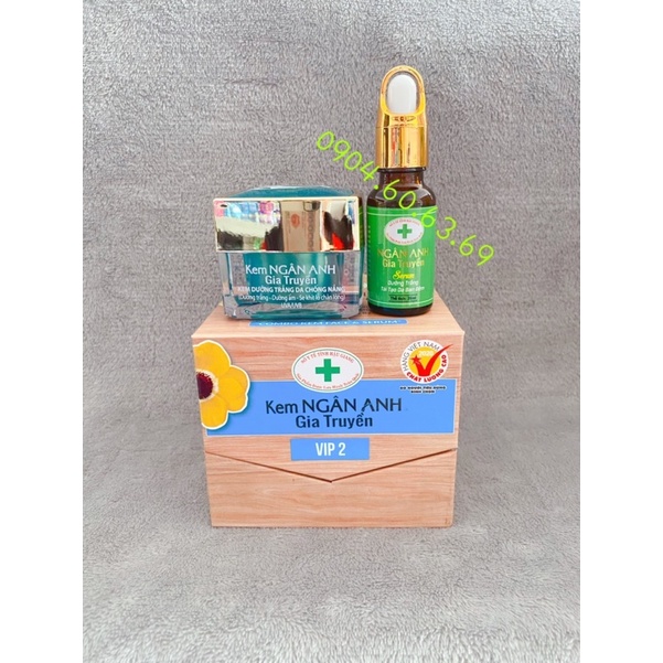 Kem NGÂN ANH GIA TRUYỀN 25g Vip2 Dưỡng Trắng Da Chống Nắng