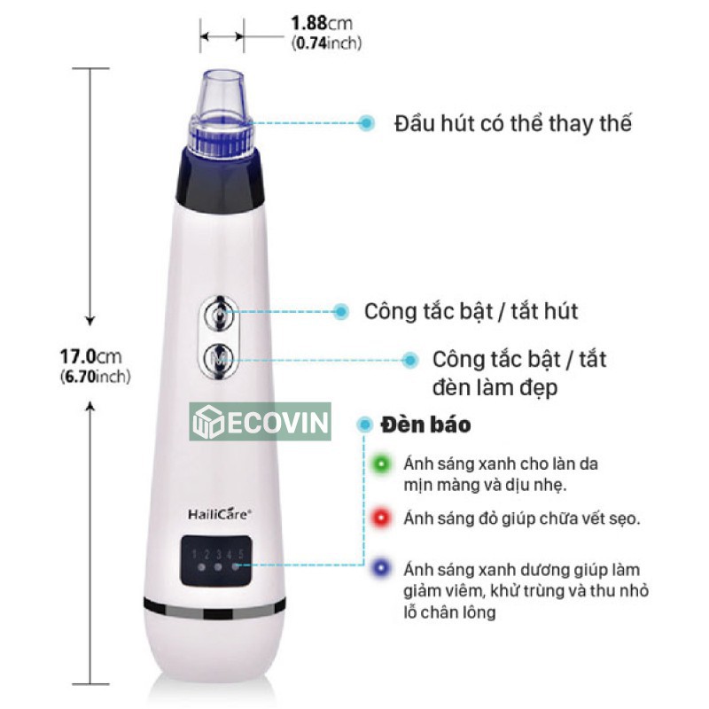 Máy Hút Mụn Cầm Tay Mini Hali Care Chính Hãng | BigBuy360 - bigbuy360.vn