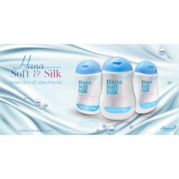 Bộ đôi sữa tắm Hanayuki Baby &amp; Dung dịch vệ sinh phụ nữ Hana Soft Silk Chính Hãng 100%
