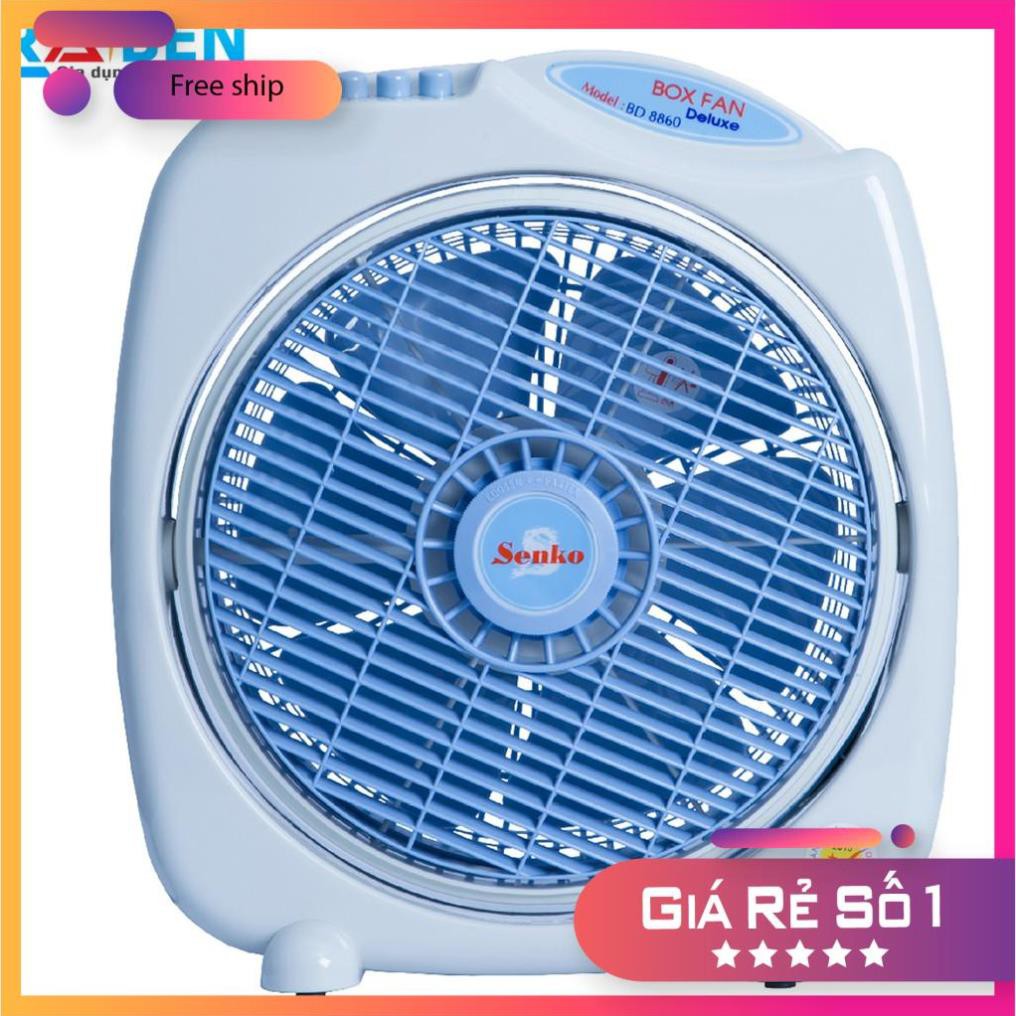 [FREE SHIP CHÍNH HÃNG] Quạt bàn đảo 3 tấc 40W Senko BD8860 / BD1010 tản gió bằng động cơ điện (Màu ngẫu nhiên)