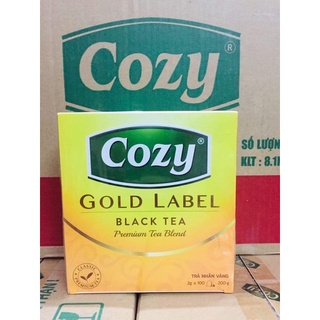 Trà đen nhãn vàng cozy hộp 100 túi lọc