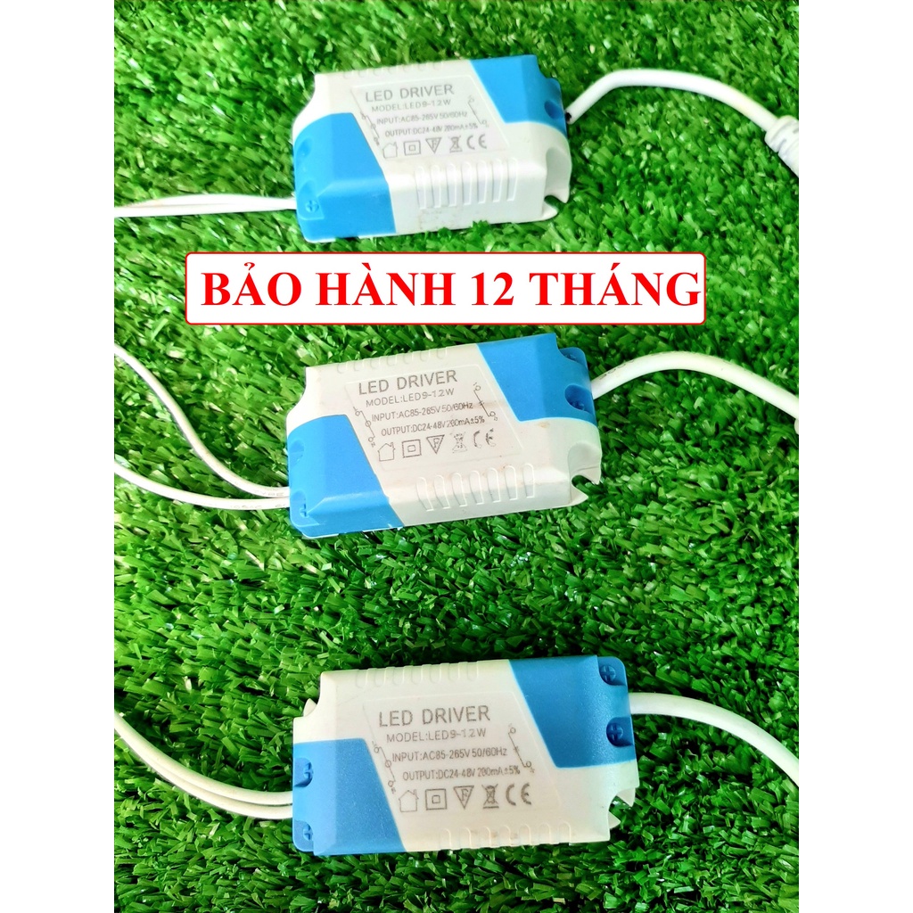 Tăng Phô Driver Đèn Led Ốp Trần Âm Trần 9W 12W 15W Jack Tròn 1 Chế Độ Sáng.
