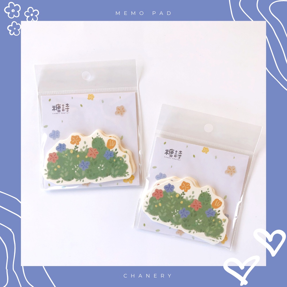 Giấy ghi chú hình dáng hoa lá, động vật, bánh trái siêu cute