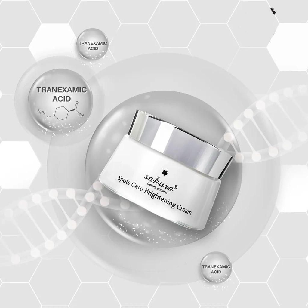 Kem Dưỡng Trắng Da Sakura Spots Care Brightening Cream Phục Hồi Hư Tổn, Ngừa Sạm Nám (Hộp 10g - 45g)