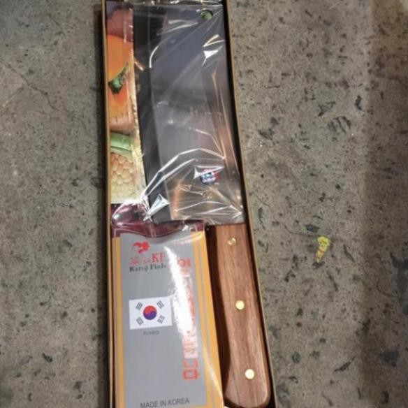 Dao chặt xương loại tốt Hàn Quốc chính hãng từ inox không gỉ cán gỗ siêu bén, Dao Chặt Xương inox 304