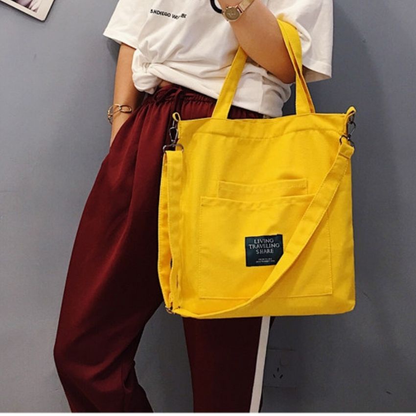 Túi vải đựng đồ nữ tiện lợi, chất liệu vải dù chống thấm nước,kiểu dáng Hàn Quốc TX043 phù hợp đi làm, đi chơi, dạo phố