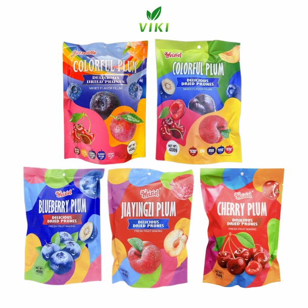 Ô Mai Colorful Plum Mix Vị / Cherry/ Việt Quất/ Mận 408g