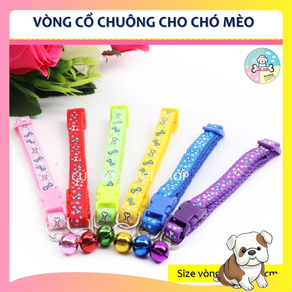 Vòng cổ lục lạc cho chó mèo (vòng cổ 20-31cm)