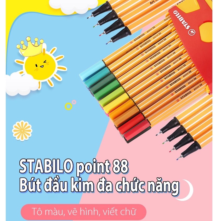 Bút lông kim STABILO Point 88 ngòi Fineliner 0.4mm
