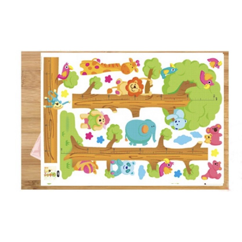 Decal Dán Tường Kèm Đo Chiều Cao Cho Bé - Được Chọn Mẫu