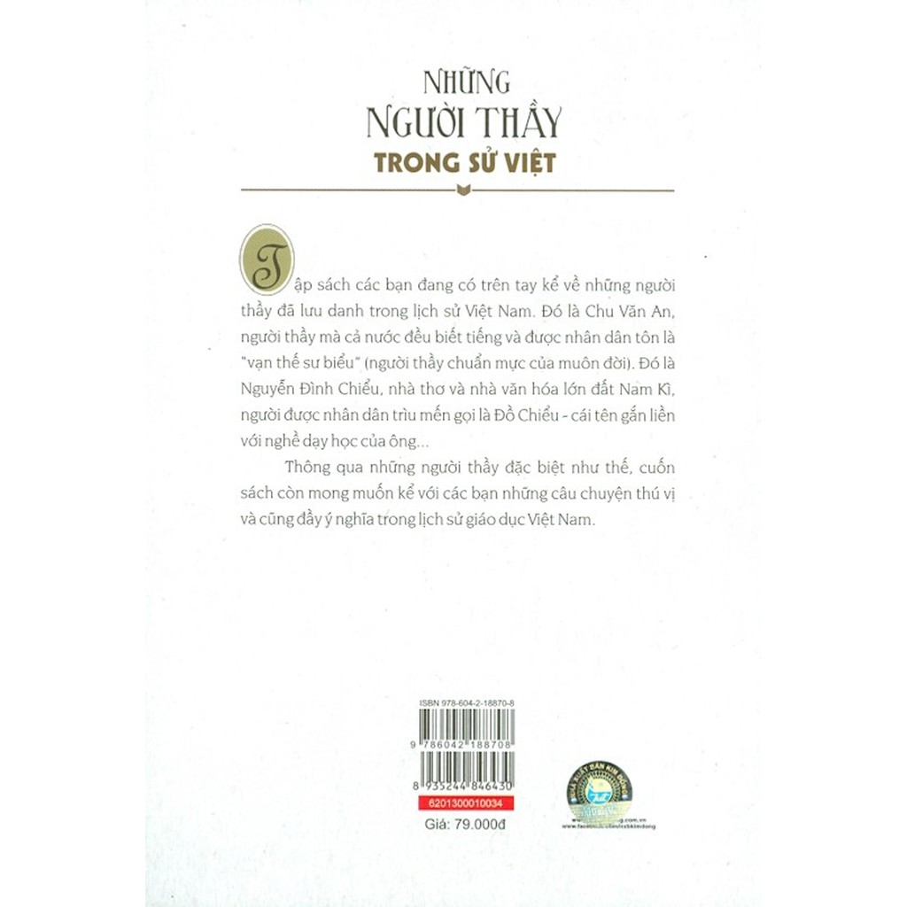 Sách - Những Người Thầy Trong Sử Việt 1 | BigBuy360 - bigbuy360.vn
